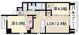 OPUSRESIDENCENAGOYASTATION 2LDKの間取図画像