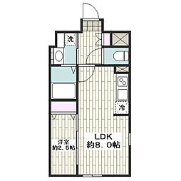 LUORE名古屋駅NORTH 1LDKの間取図画像