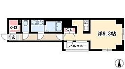 エイペックス名古屋鶴舞公園前 ワンルームの間取図画像