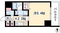 BSRESIDENCESAKAE 1Kの間取図画像