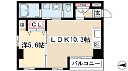 サンエスケーイワタ丸の内 1LDKの間取図画像
