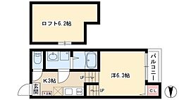 NAGOMI 1Kの間取図画像