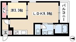レガリスト中村公園西 1LDKの間取図画像