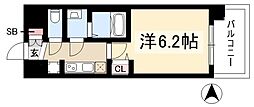 プレサンス鶴舞パーク&ステーション 1Kの間取図画像