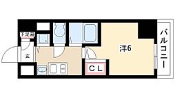 プレサンス鶴舞グリーンパーク 1Kの間取図画像