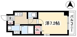 アマーブレ今池 1Kの間取図画像