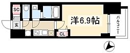 プレサンス東別院駅前2 1Kの間取図画像