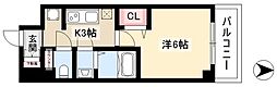 プレサンスNAGOYAシティオ 1Kの間取図画像