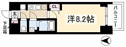 プレサンス丸の内アデル 1Kの間取図画像