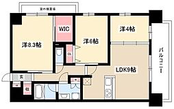 アブソルート松原 3LDKの間取図画像