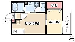 N:グレイス 1LDKの間取図画像