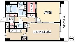 エルーデメイファ 1LDKの間取図画像