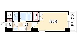 タウンコート児島 1Kの間取図画像