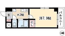 プロビデンス泉 1Kの間取図画像
