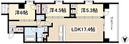 ドルチェヴィータ名古屋則武 3LDKの間取図画像