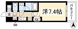 セノアタワー泉 1Kの間取図画像