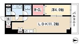 フォレシティ新栄 1LDKの間取図画像