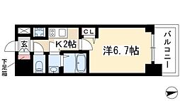 プレサンス金山デュアル 1Kの間取図画像