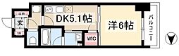 TENAS丸の内 1DKの間取図画像