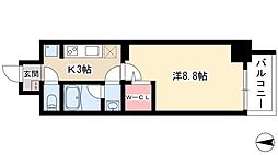 プライム松原 1Kの間取図画像