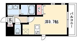 プレサンス新栄デコール ワンルームの間取図画像
