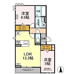 コンフォルタ 2LDKの間取図画像