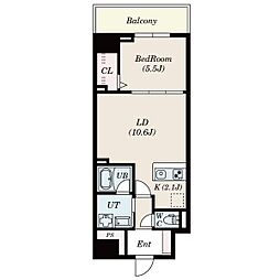 アーバンパーク日吉 1LDKの間取図画像