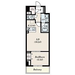 アーバンパーク日吉 1LDKの間取図画像