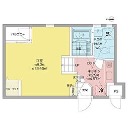 ノヴェル千代田 1Kの間取図画像