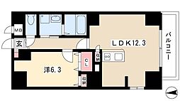 P-SQUAREShumoku 1LDKの間取図画像