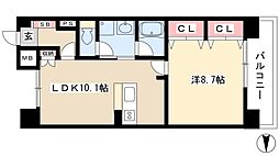 フロレスタ名駅 1LDKの間取図画像
