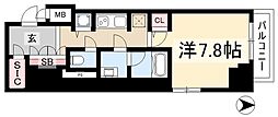 セイワパレス丸の内駅前 1Kの間取図画像