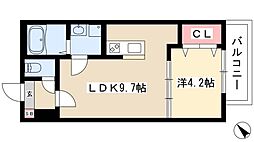 アラウンドスカイ 1LDKの間取図画像