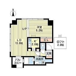 YZmahoroba 1LDKの間取図画像