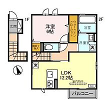 D-ROOM　MK 201 ｜ 富山県高岡市下伏間江（賃貸アパート1LDK・2階・52.19㎡） その1