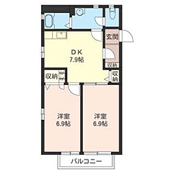 間取図画像 2DK