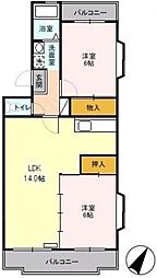 メゾン・リュミエール 2LDKの間取図画像
