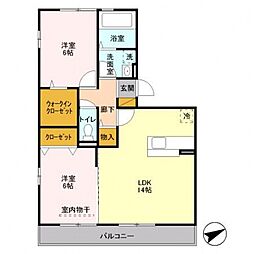 T・Sbuil4 2LDKの間取図画像
