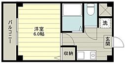 プルマス上福岡 1Kの間取図画像