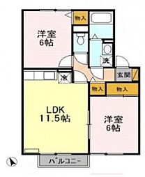 アクシス・A 2LDKの間取図画像