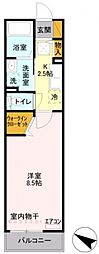 メゾン・ソレーユ 1Kの間取図画像