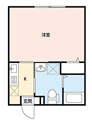 ステーションスクウェア 1Kの間取図画像