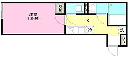 カインドネスみずほ台North 1Kの間取図画像