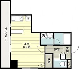 サンマリー鶴瀬 ワンルームの間取図画像