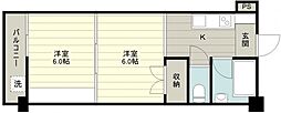 グロリアスマンション新河岸一号館 2Kの間取図画像