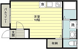 maisondemani ワンルームの間取図画像