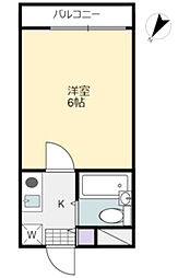 ブリランテ上福岡 1Kの間取図画像