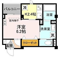 LUSSO VITA 502 1Kの間取図画像