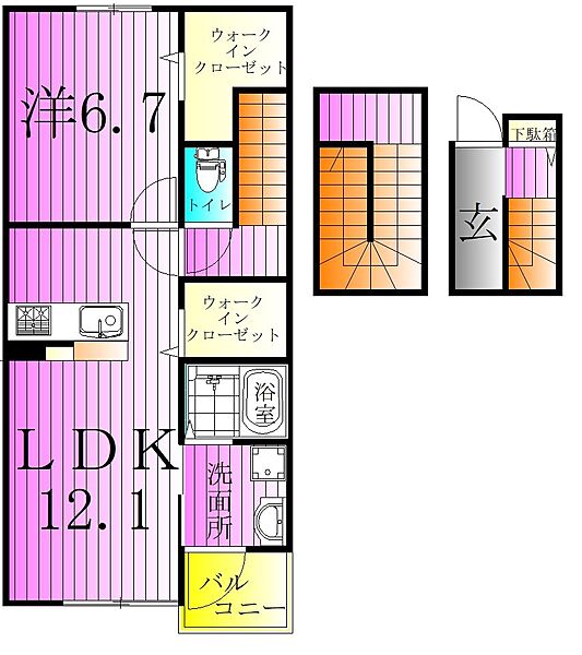 フリージアI 302｜東京都足立区扇３丁目(賃貸アパート1LDK・3階・59.21㎡)の写真 その2