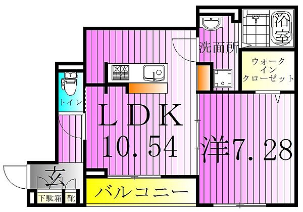 東京都足立区西新井本町１丁目(賃貸アパート1LDK・3階・41.35㎡)の写真 その2